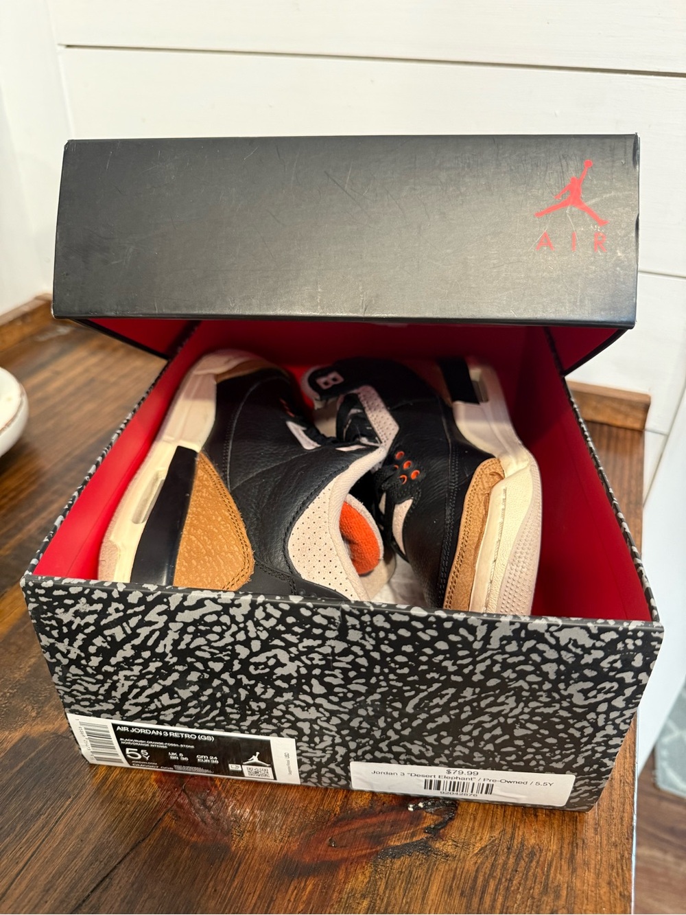 Youth Air Jordan 3 Retro (GS) Desert Elephant 👟